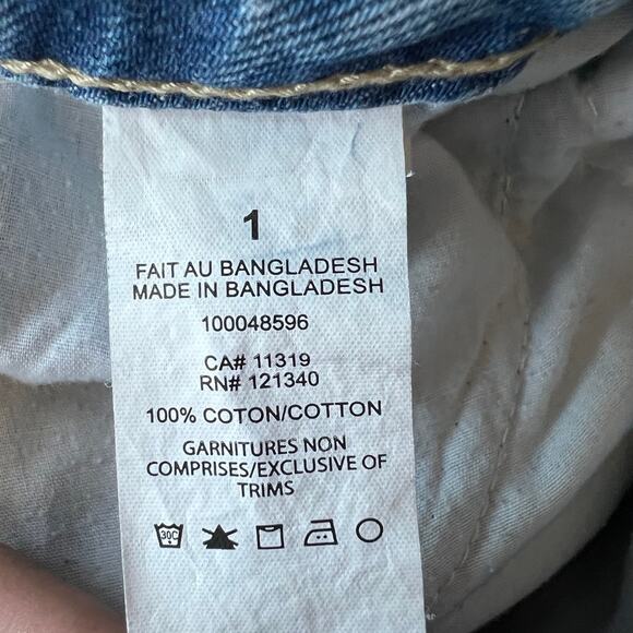 Garage Distressed High Rise Straight Leg Jeans Size 1 - Picture 11 of 11